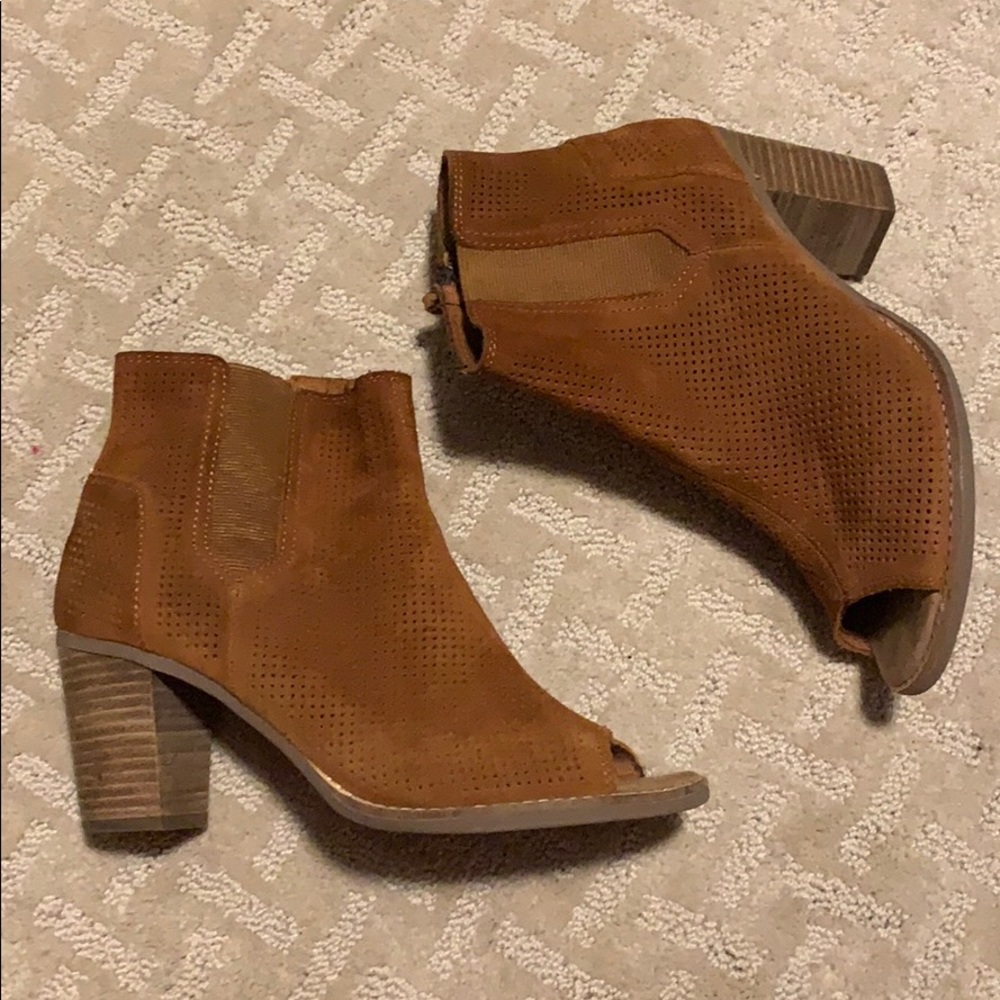 TOMS Majorca Peep Toe Heel sz8